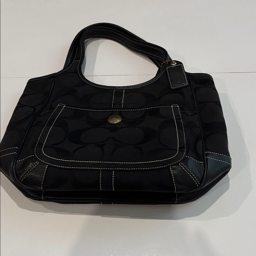 COACH-10766 Black Signature Tote